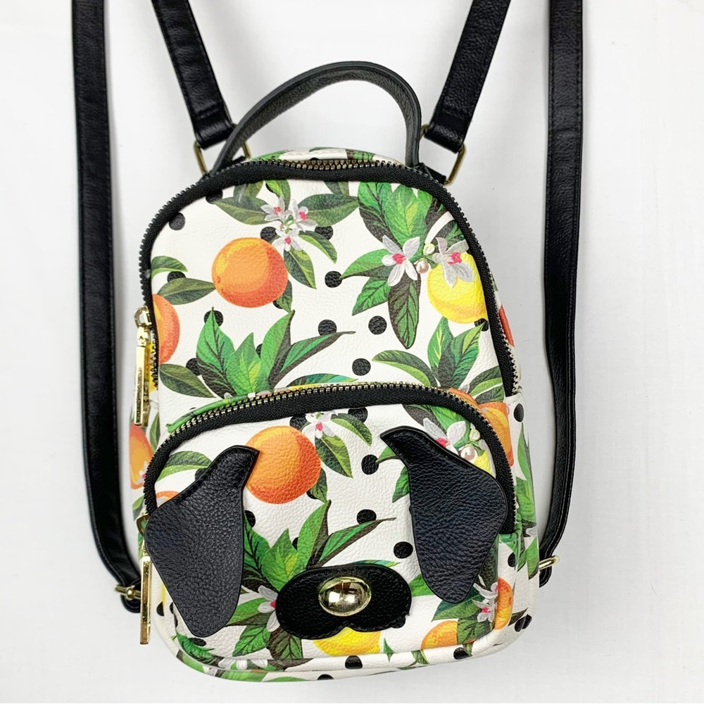 Betsey Johnson Kitsch Citrus Puppy Mini Backpack